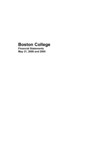 Boston College Financial Statements May 31, 2006 and 2005