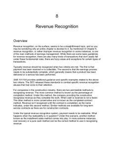 8 Revenue Recognition Overview