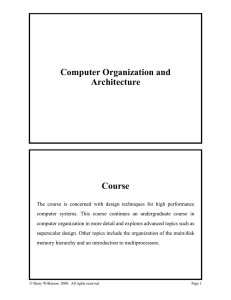 Computer Organization and Architecture Course