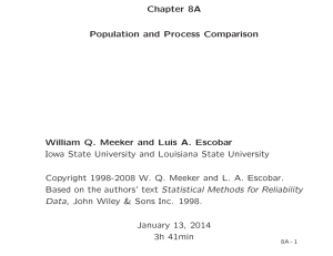 Chapter 8A Population and Process Comparison