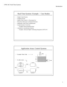 Real-Time Systems: Example  /  Case Studies Introduction