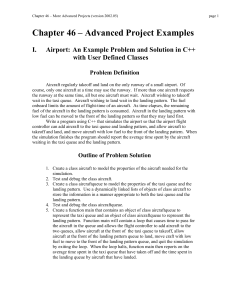 Chapter 46 – Advanced Project Examples  I. Airport: