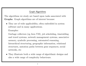 Graph Algorithms . Graph algorithms are of interest because: