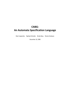 CABG:  An Automata Specification Language 
