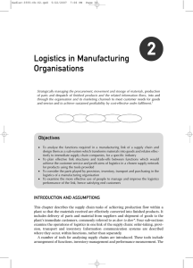 2 Logistics in Manufacturing Organisations
