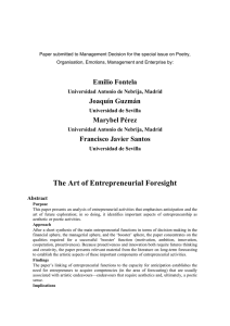 Paper submitted to Management Decision for the special issue on... Organisation, Emotions, Management and Enterprise by: