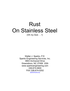 Rust On Stainless Steel