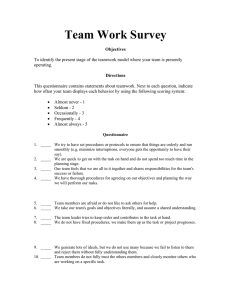 Team Work Survey