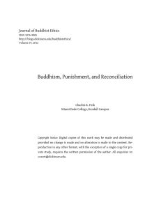 Buddhism, Punishment, and Reconciliation  Journal of Buddhist Ethics Charles K. Fink