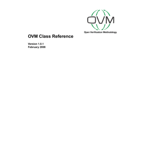 OVM Class Reference Version 1.0.1 February 2008