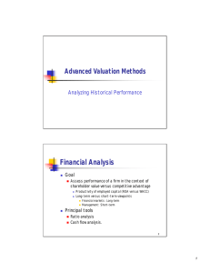 Financial Analysis Advanced Valuation Methods Analyzing Historical Performance Goal