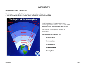 Atmosphere Overview of Earth’s Atmosphere