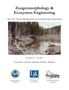 Zoogeomorphology &amp; Ecosystem Engineering  The 42