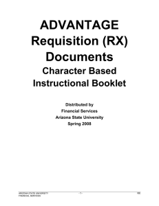 ADVANTAGE Requisition (RX) Documents