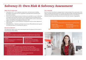 Solvency II: Own Risk &amp; Solvency Assessment