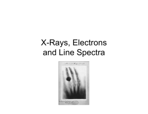 X-Rays, Electrons and Line Spectra