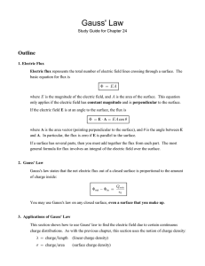 Gauss' Law Outline