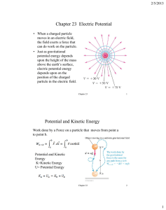 Chapter 23  Electric Potential