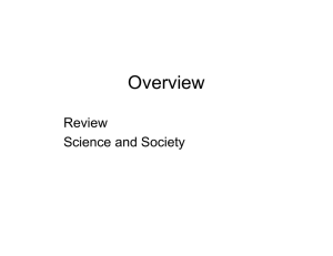 Overview Review Science and Society