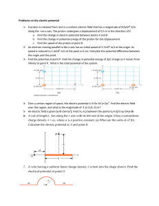 Problems on the electric potential