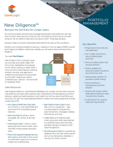 New Diligence™ PORTFOLIO MANAGEMENT Because the Old Rules No Longer Apply