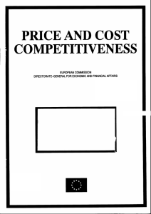 PRICE AND COST COMPETITIVENESS -- -
