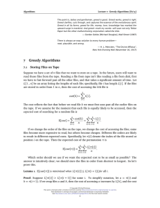 Algorithms Lecture 7: Greedy Algorithms [Fa’14]