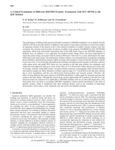 A Critical Evaluation of Different QM/MM Frontier Treatments with SCC-DFTB... QM Method P. H. Ko M. Hoffmann,