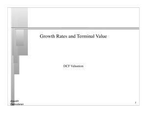 Growth Rates and Terminal Value DCF Valuation Aswath 1