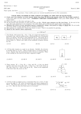 UNIT 6 WORKSHEET 1 – FORCE IDENTIFICATION