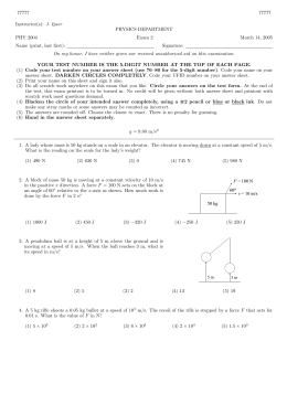 UNIT 6 WORKSHEET 1 – FORCE IDENTIFICATION