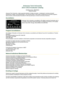 Arkansas Tech University 2014-2015 Graduate Catalog