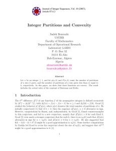 Integer Partitions and Convexity