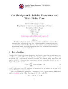 On Multiperiodic Infinite Recursions and Their Finite Core