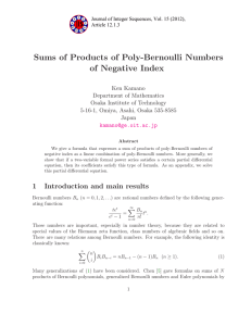 Sums of Products of Poly-Bernoulli Numbers of Negative Index