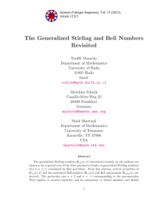 The Generalized Stirling and Bell Numbers Revisited