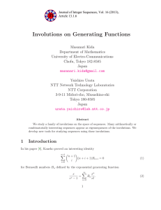 Involutions on Generating Functions