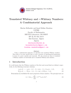 Translated Whitney and r-Whitney Numbers: A Combinatorial Approach