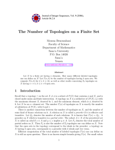 The Number of Topologies on a Finite Set