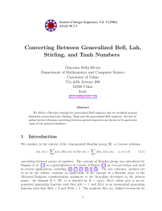 Converting Between Generalized Bell, Lah, Stirling, and Tanh Numbers