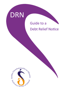 DRN Guide to a Debt Relief Notice Se