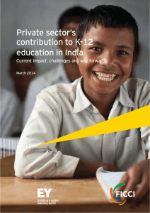 Private sector’s contribution to K-12 education in India
