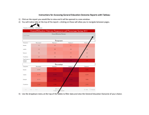 Instructions for Accessing General Education Outcome Reports with Tableau