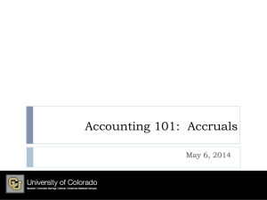 Accounting 101:  Accruals May 6, 2014