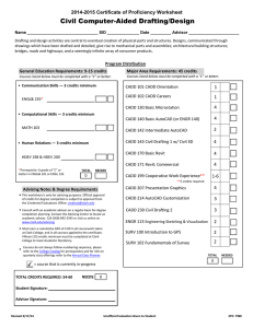 Civil Computer-Aided Drafting/Design 2014-2015 Certificate of Proficiency Worksheet