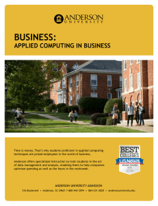 Business: Applied Computing in Business