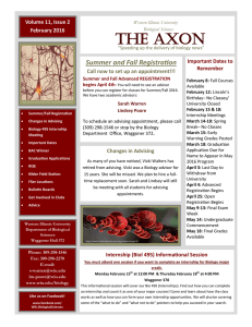The Axon Summer and Fall Registration Important Dates to