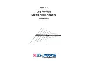 Log Periodic Dipole Array Antenna Model 3144 User Manual