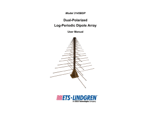 Dual-Polarized Log-Periodic Dipole Array Model 3145BDP User Manual