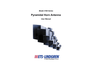 Pyramidal Horn Antenna Model 3160 Series User Manual